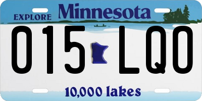MN license plate 015LQO