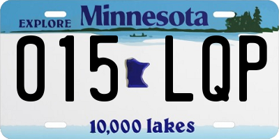 MN license plate 015LQP