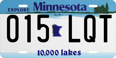 MN license plate 015LQT