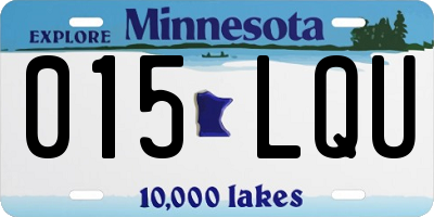 MN license plate 015LQU
