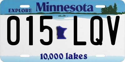 MN license plate 015LQV