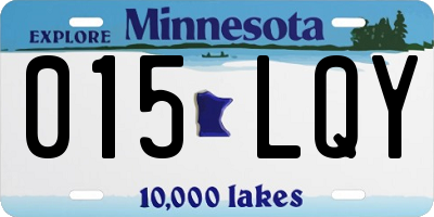 MN license plate 015LQY