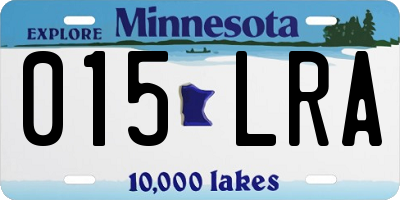 MN license plate 015LRA