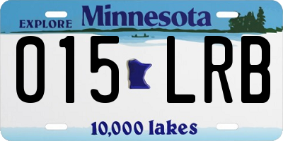 MN license plate 015LRB