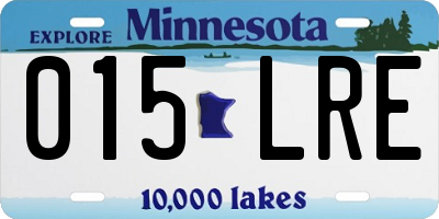 MN license plate 015LRE
