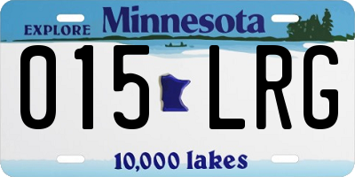 MN license plate 015LRG