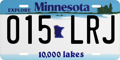 MN license plate 015LRJ