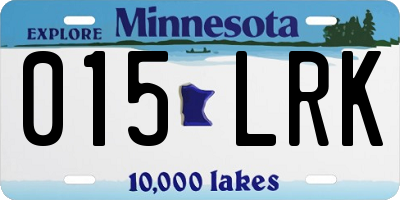 MN license plate 015LRK