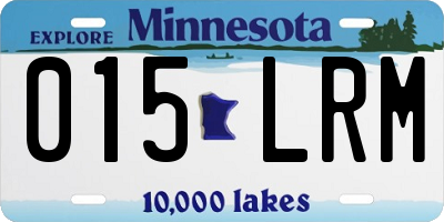 MN license plate 015LRM