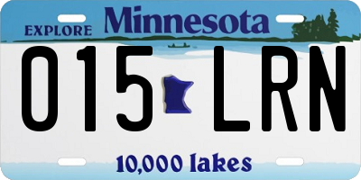 MN license plate 015LRN