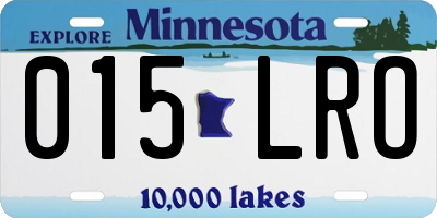 MN license plate 015LRO