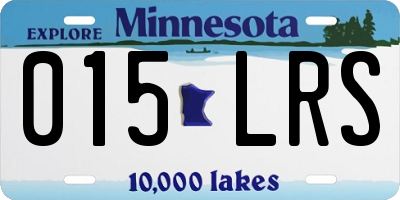 MN license plate 015LRS