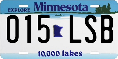 MN license plate 015LSB