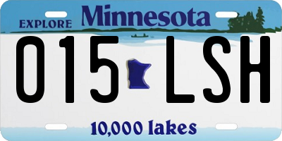 MN license plate 015LSH