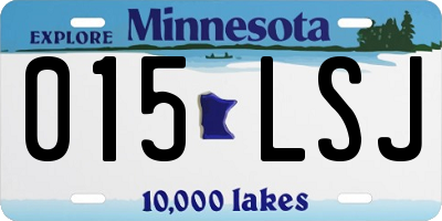 MN license plate 015LSJ