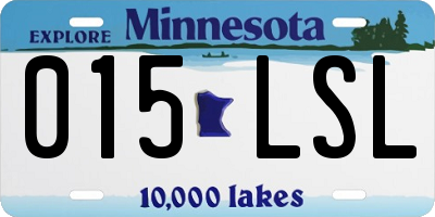 MN license plate 015LSL