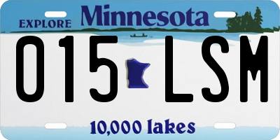 MN license plate 015LSM