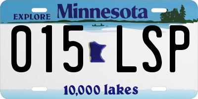 MN license plate 015LSP