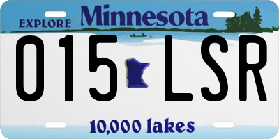 MN license plate 015LSR