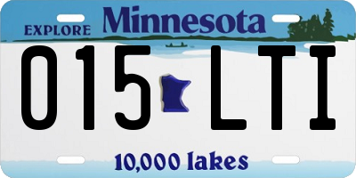 MN license plate 015LTI