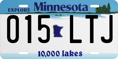 MN license plate 015LTJ