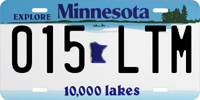 MN license plate 015LTM