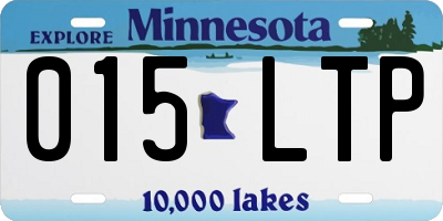 MN license plate 015LTP