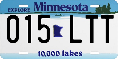 MN license plate 015LTT