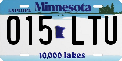 MN license plate 015LTU