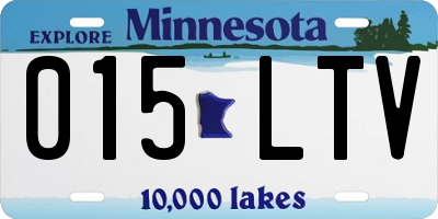 MN license plate 015LTV