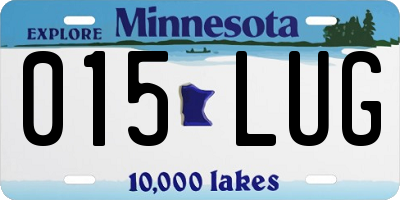 MN license plate 015LUG