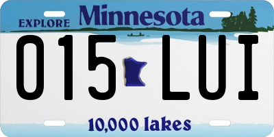 MN license plate 015LUI