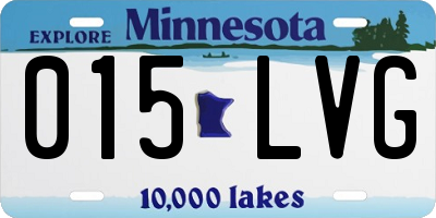 MN license plate 015LVG