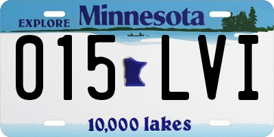 MN license plate 015LVI