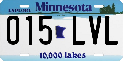 MN license plate 015LVL