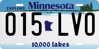 MN license plate 015LVO
