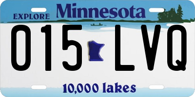 MN license plate 015LVQ
