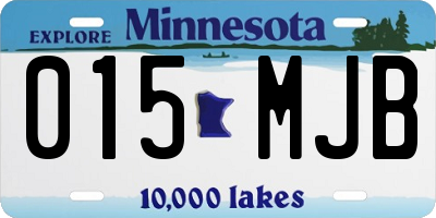 MN license plate 015MJB