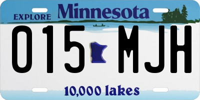 MN license plate 015MJH