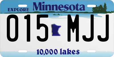 MN license plate 015MJJ