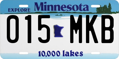 MN license plate 015MKB