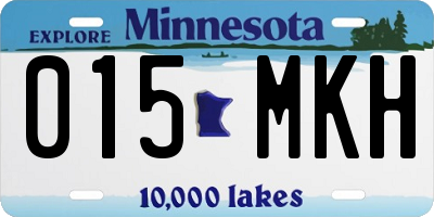 MN license plate 015MKH