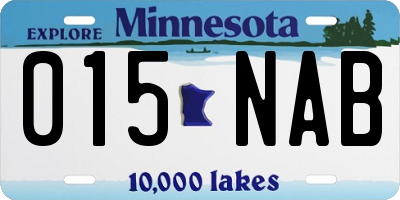 MN license plate 015NAB
