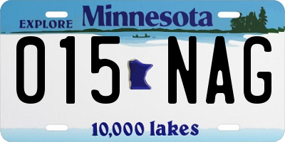 MN license plate 015NAG