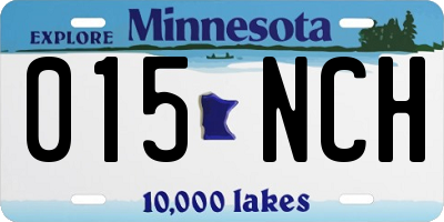 MN license plate 015NCH