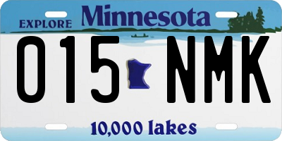 MN license plate 015NMK