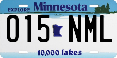 MN license plate 015NML