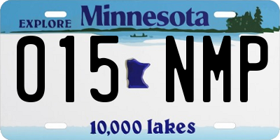 MN license plate 015NMP