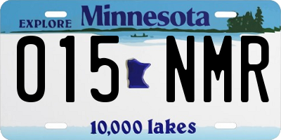MN license plate 015NMR