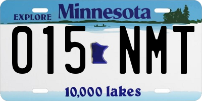 MN license plate 015NMT